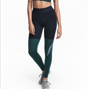 H&M Sport 🆕 Leggings Workout Block Colored Tights